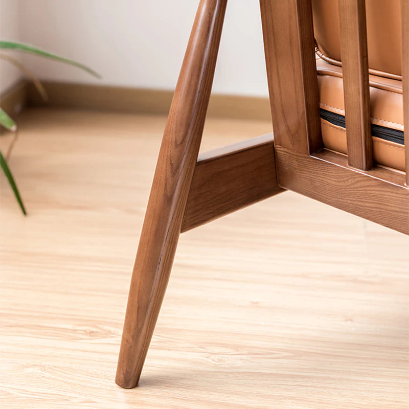 Danmer Armchair | Genuine Leather & Ash wood