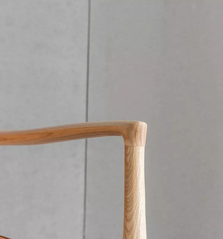 Danmer Armchair | Genuine Leather & Ash wood