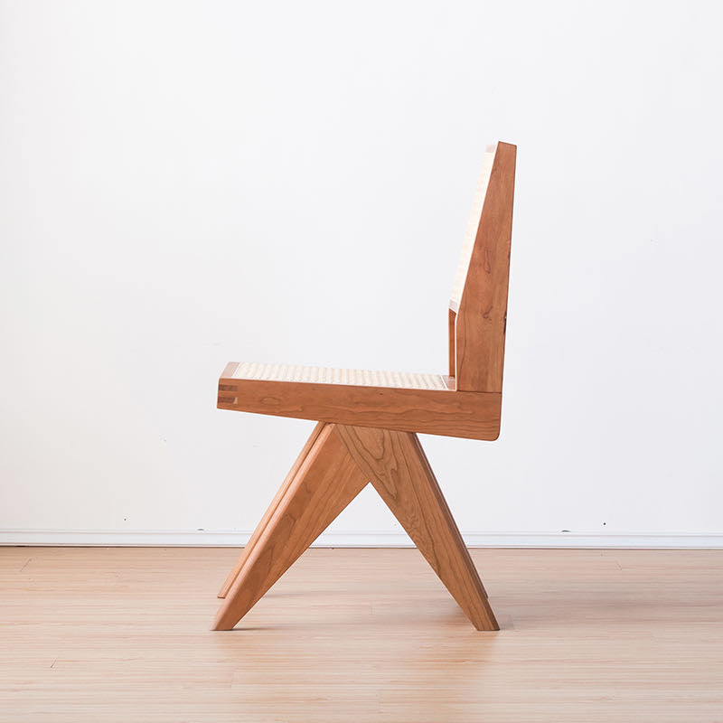 "Easy Chair" | Cherry Hout Frame & Natural Cane Rattan