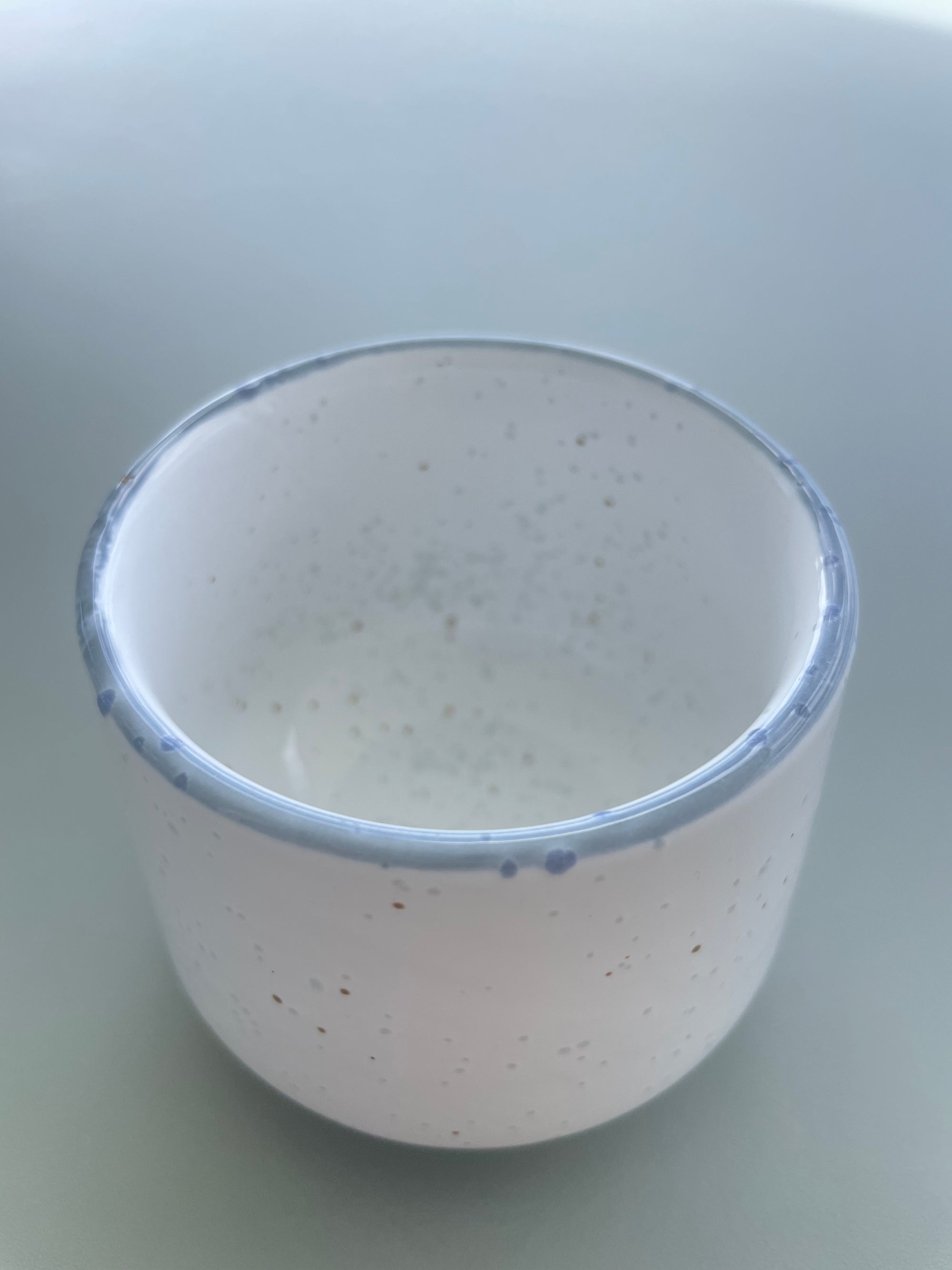 Blue Top Ceramic Cup