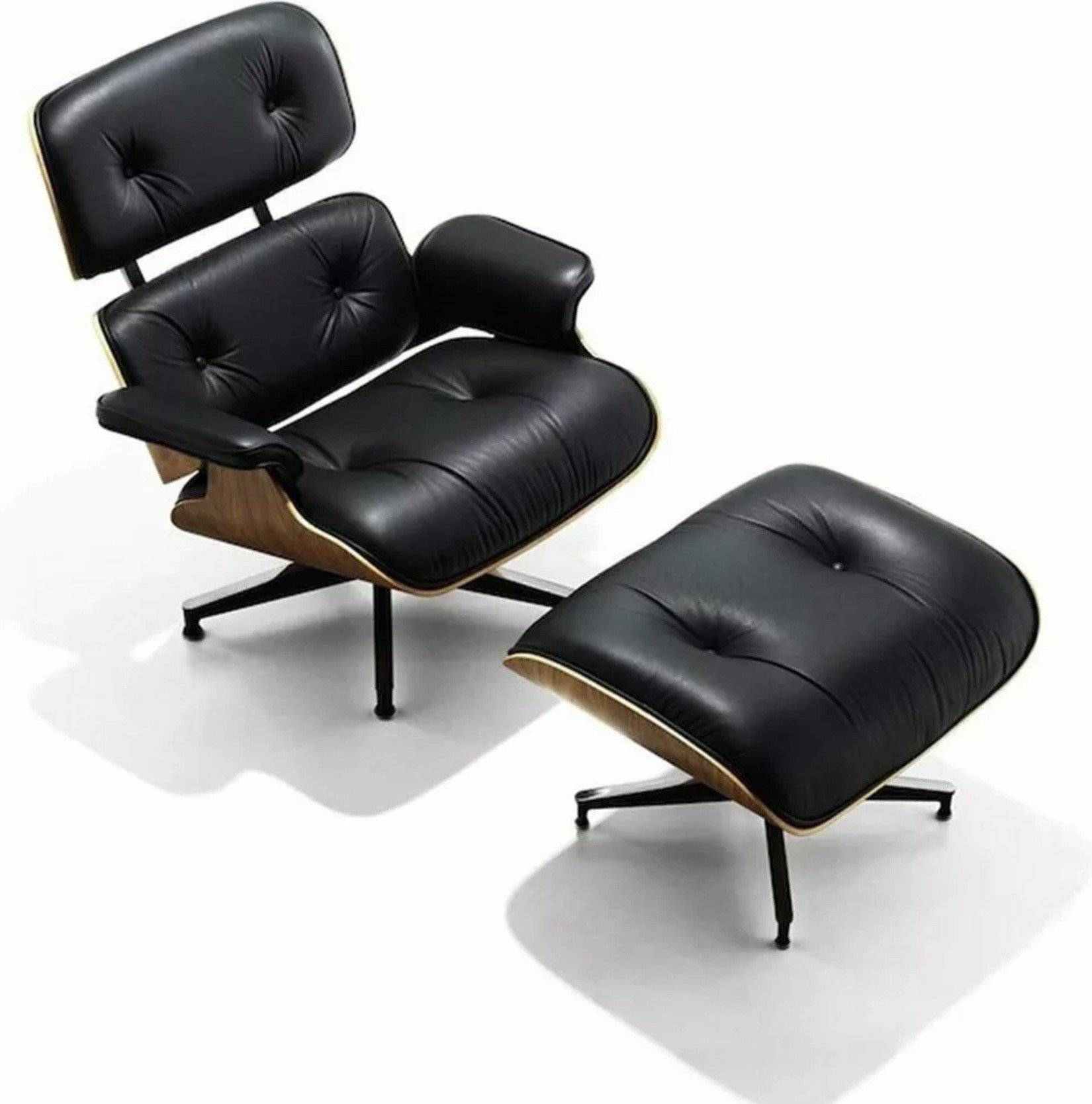 Gedragen Bestaan Raar Lounge Chair Replica | Italian Leather & Walnut Veneer