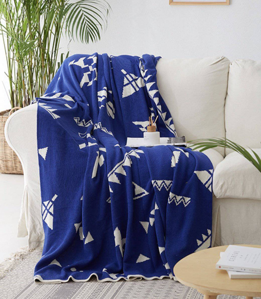 Reversible Cotton Minimalistic Throw Rugs
