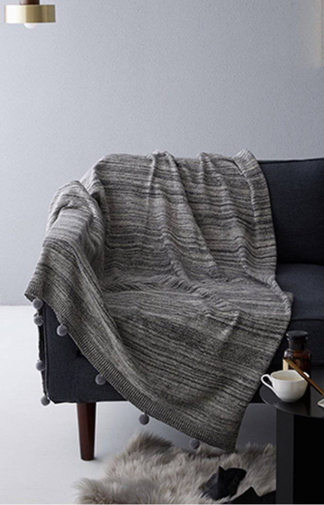 Grey Contemporary Throw Rug | Throw blanket | Throw Rug